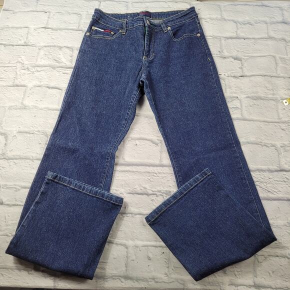 Vintage Y2K Tommy Jeans 1999 Dark Wash Jeans Juniors size 7 - Picture 3 of 16